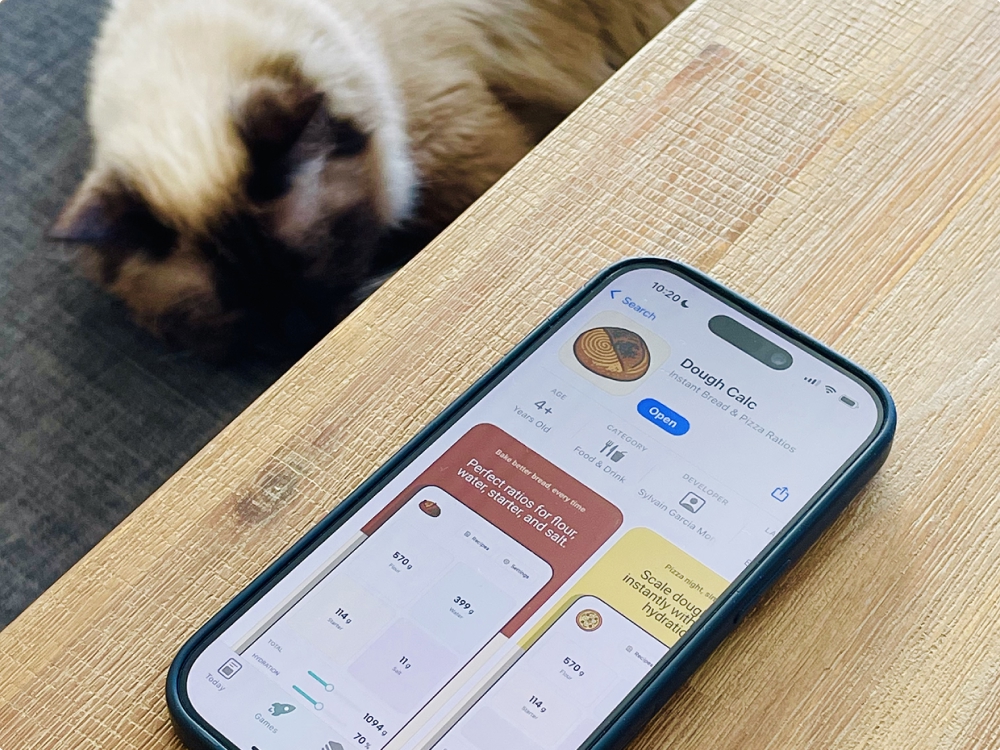 Dough Calc listed on the Apple App Store
